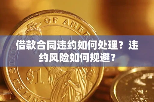 济南借款合同违约如何处理？违约风险如何规避？